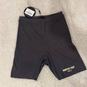 White Fox Boutique Ribbed Biker Shorts